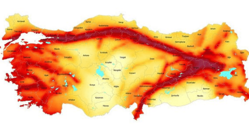 tdth genoser türkiye deprem tehlike haritası